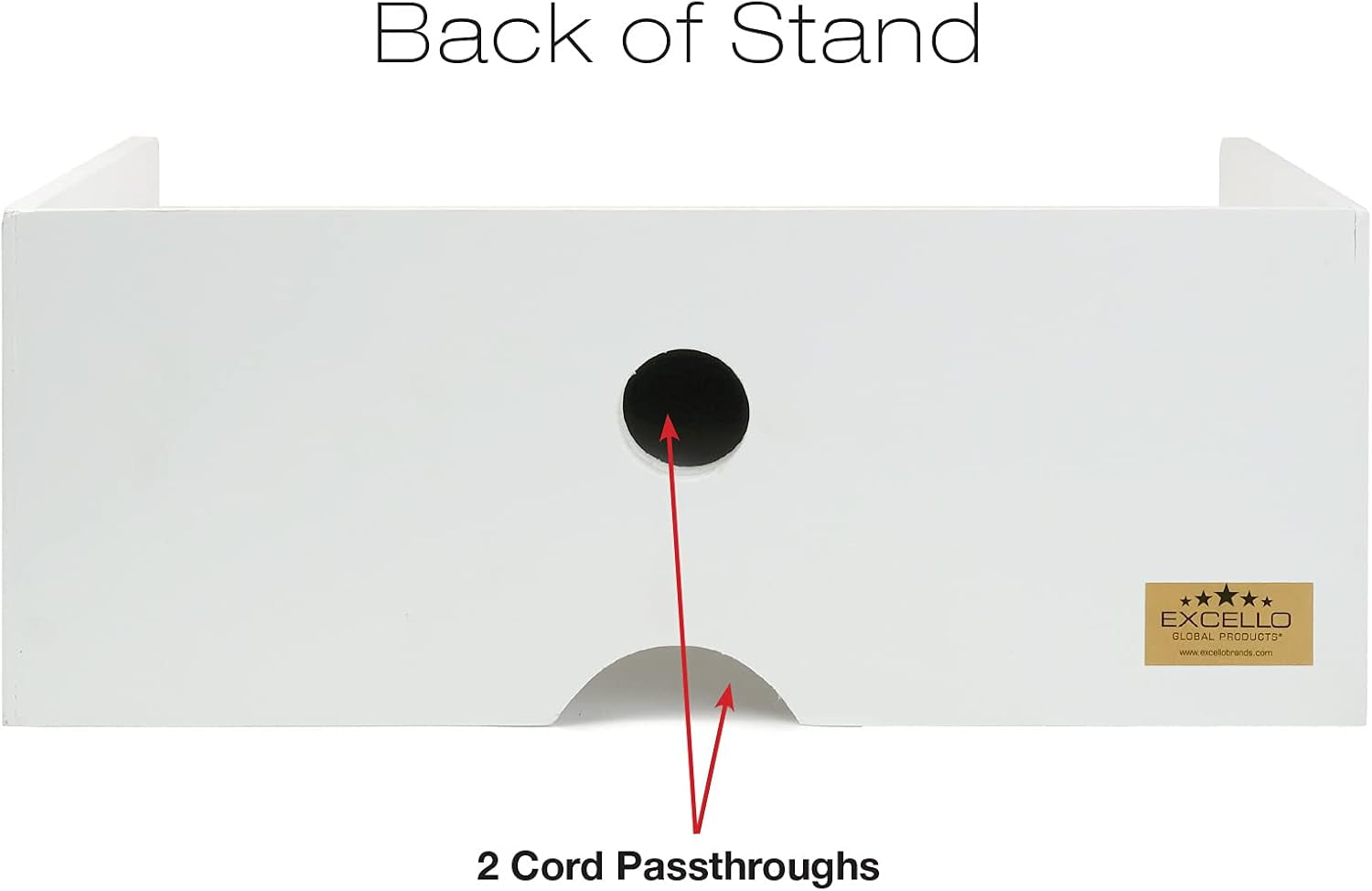 Wooden Monitor Stand: Includes Drawer for Desktop Organization of Notebooks, Pens, Pencils & Office Supplies (White)