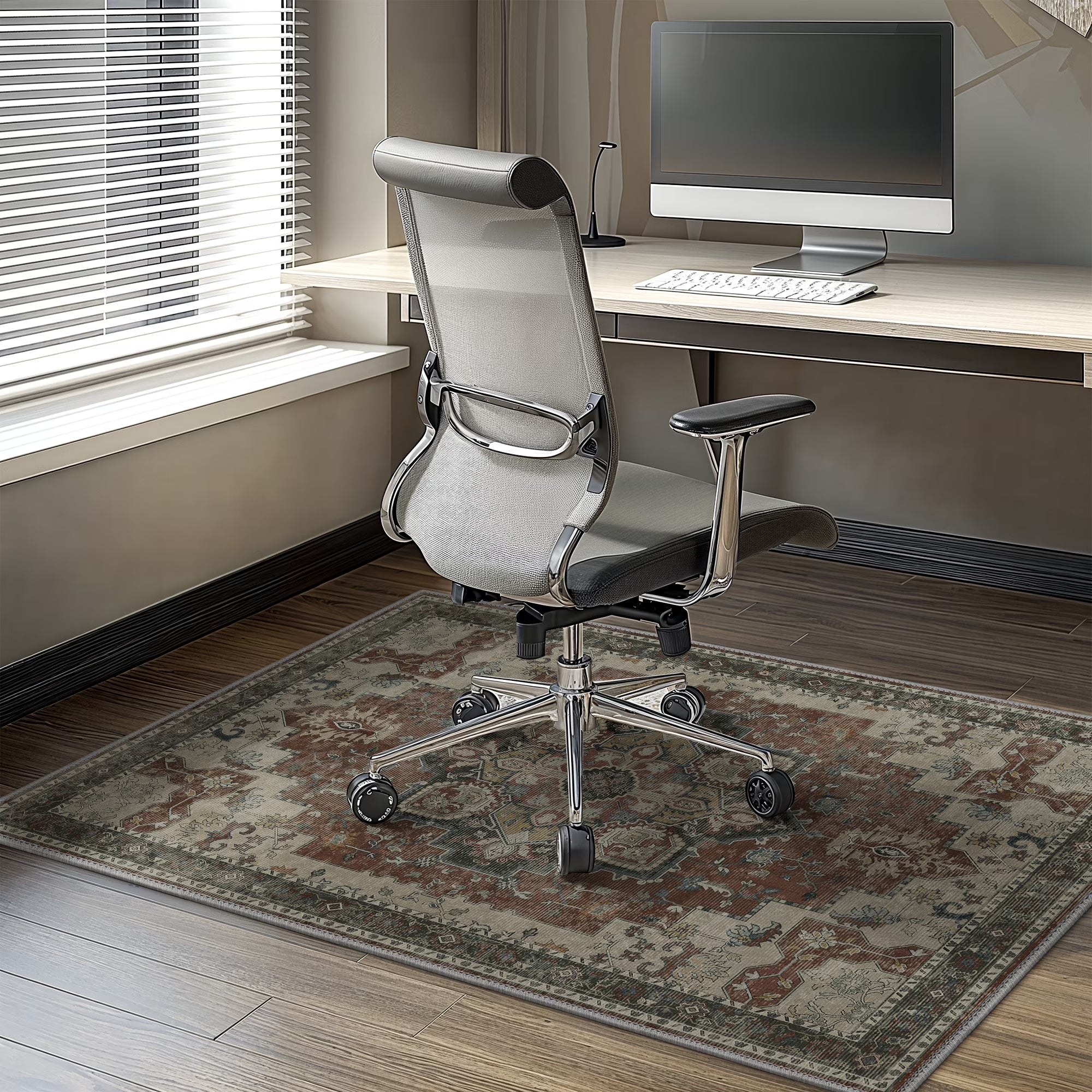 48"X 60" Protective Flooring Office Chair Mat for Hardwood Floor and Tile Floor, Heavy Duty Desk Chair Mat for Carpets, anti Slip Office Floor Mats for Rolling Chairs, Low Pile under Desk Rug