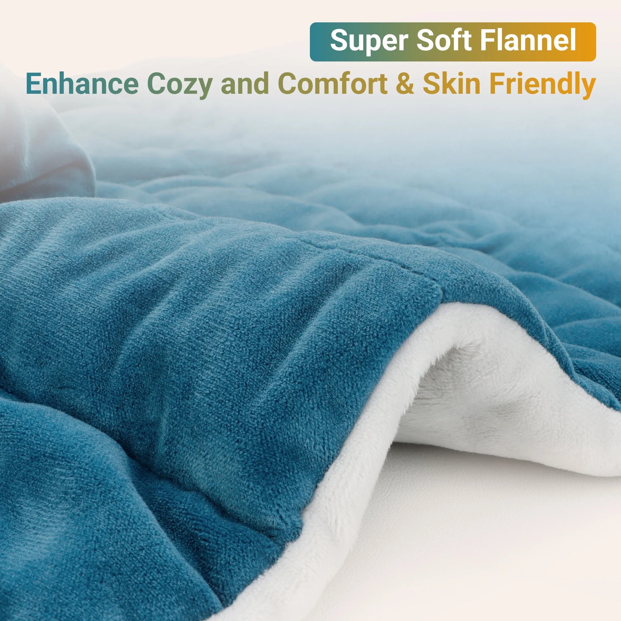 Weighted Heating Pad for Neck and Shoulders, FSA HSA Eligible, 19"X 24", Blue