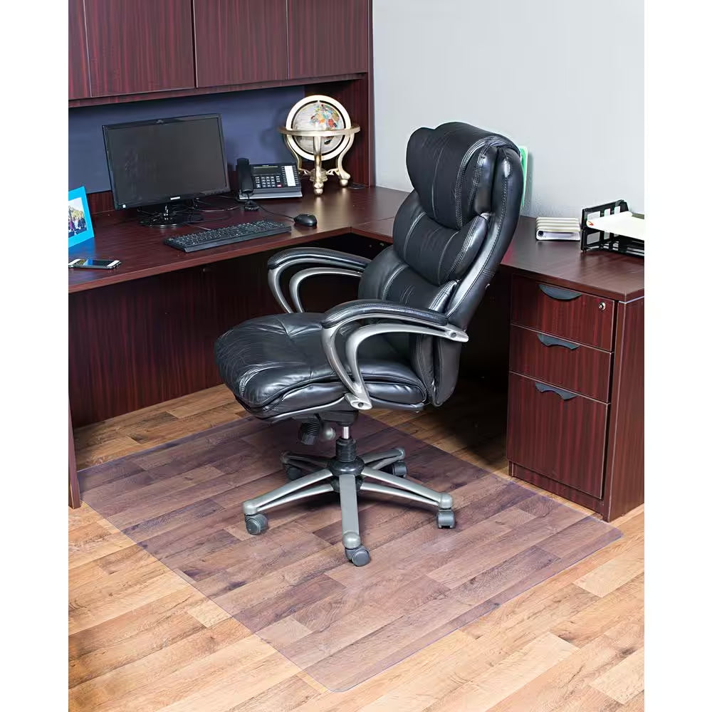46 In. X 60 In. Clear Rectangle Office Chair Mat for Hard Floors