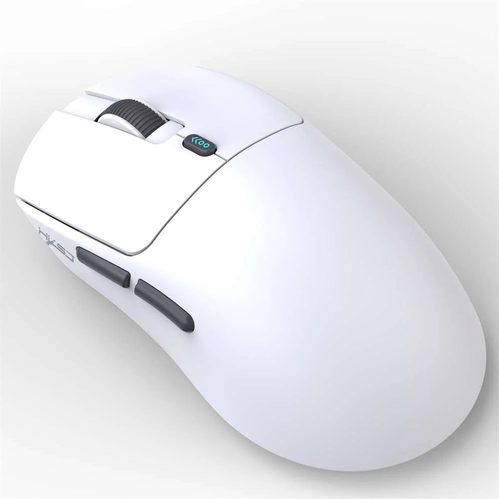 Wireless Gaming Mouse,Long Battery Standby,3 Mode Wired/2.4G/Bluetooth 5.1 Portable Rechargeable Gaming Mice for Pc/Mac/Computer/Laptop/Tablet,White