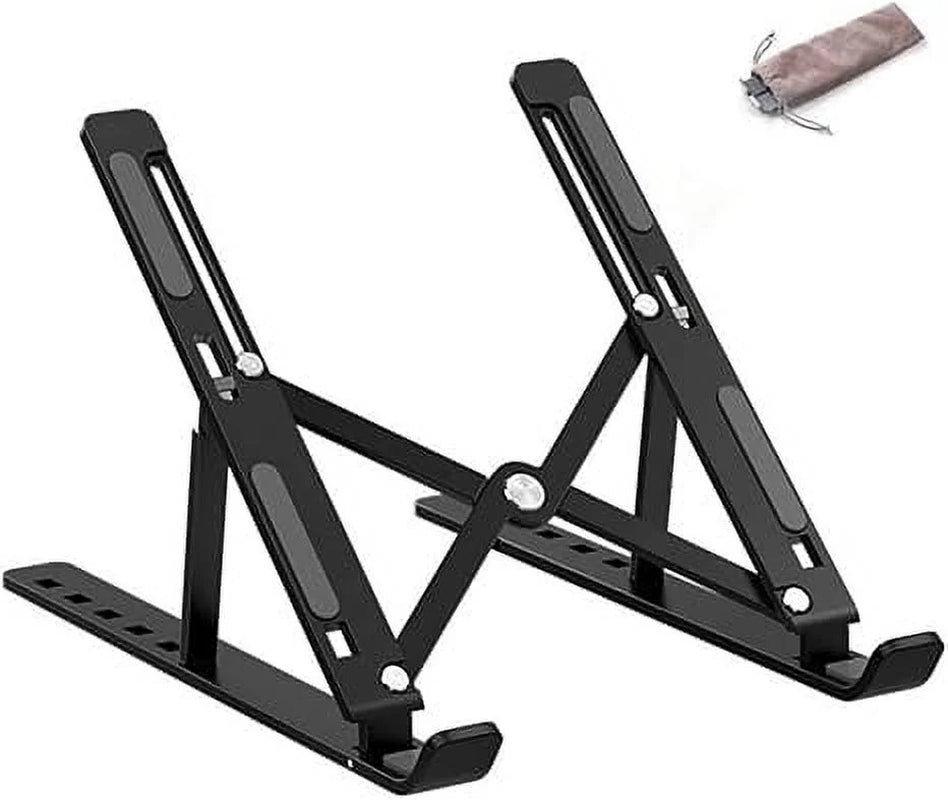 Laptop Stand for Desk, Adjustable Laptop Riser Abs+Silicone Foldable Portable Laptop Holder, Ventilated Cooling Notebook Stand for 10-15.6” Laptops