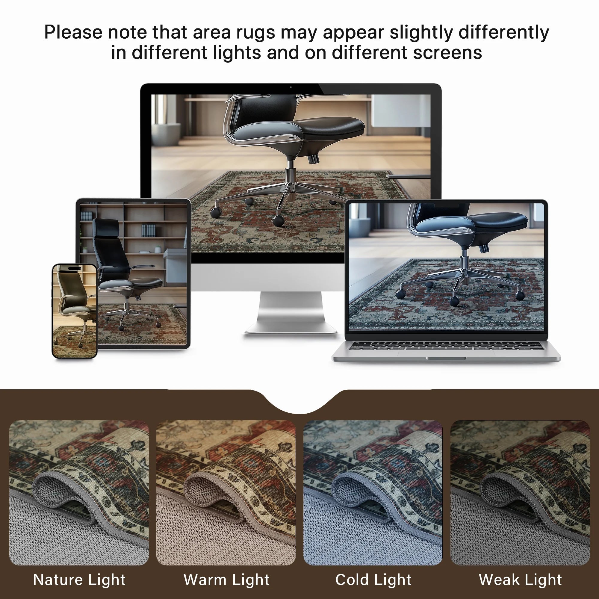 48"X 60" Protective Flooring Office Chair Mat for Hardwood Floor and Tile Floor, Heavy Duty Desk Chair Mat for Carpets, anti Slip Office Floor Mats for Rolling Chairs, Low Pile under Desk Rug