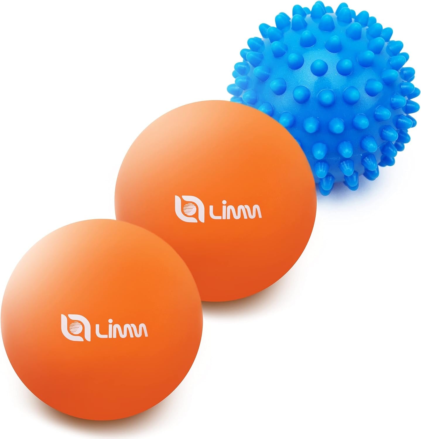 Massage Ball Set - Spiky & Lacrosse Ball - Massage Ball Therapy for Plantar Fasciitis & Pain Relief - Deep Tissue Trigger Point Myofascial Release Ball for Back, Foot, Shoulder & Neck Pain