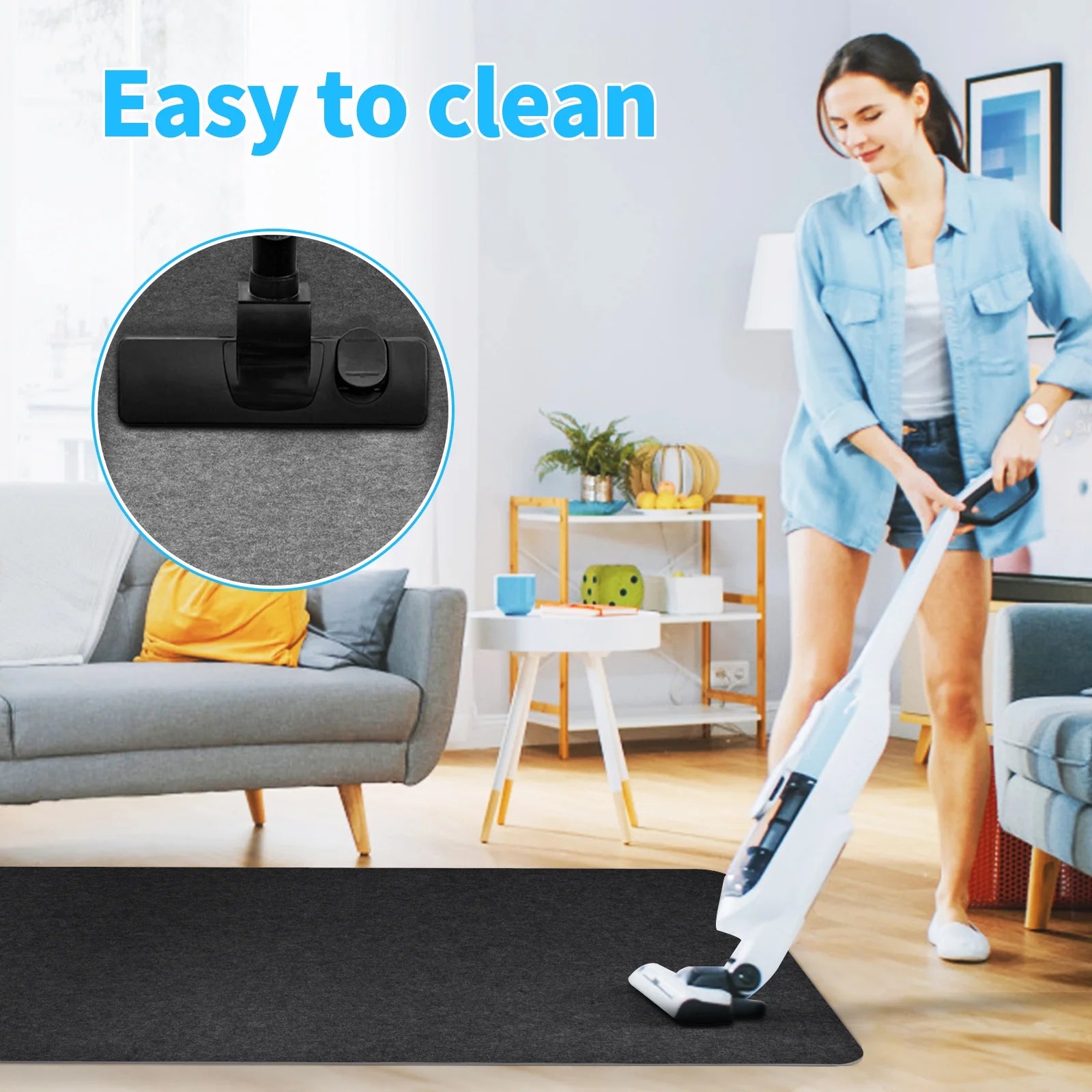 Chair Mat for Hardwood Floor,55" X 35"Office Chair Mats,Floor Protector for Desk Chair,Dark Grey