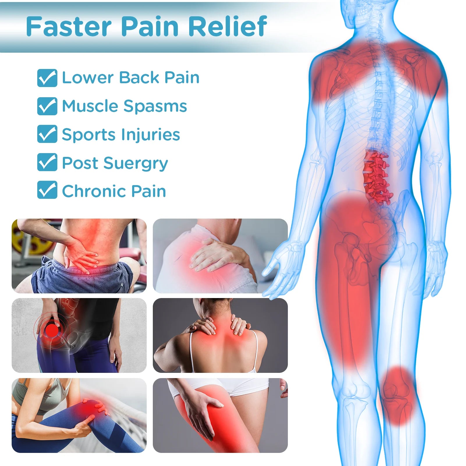 Large Ice Pack for Back Pain, Reusable Gel Hot Cold Therapy for Lumbar, Hips, Knee, Shoulder