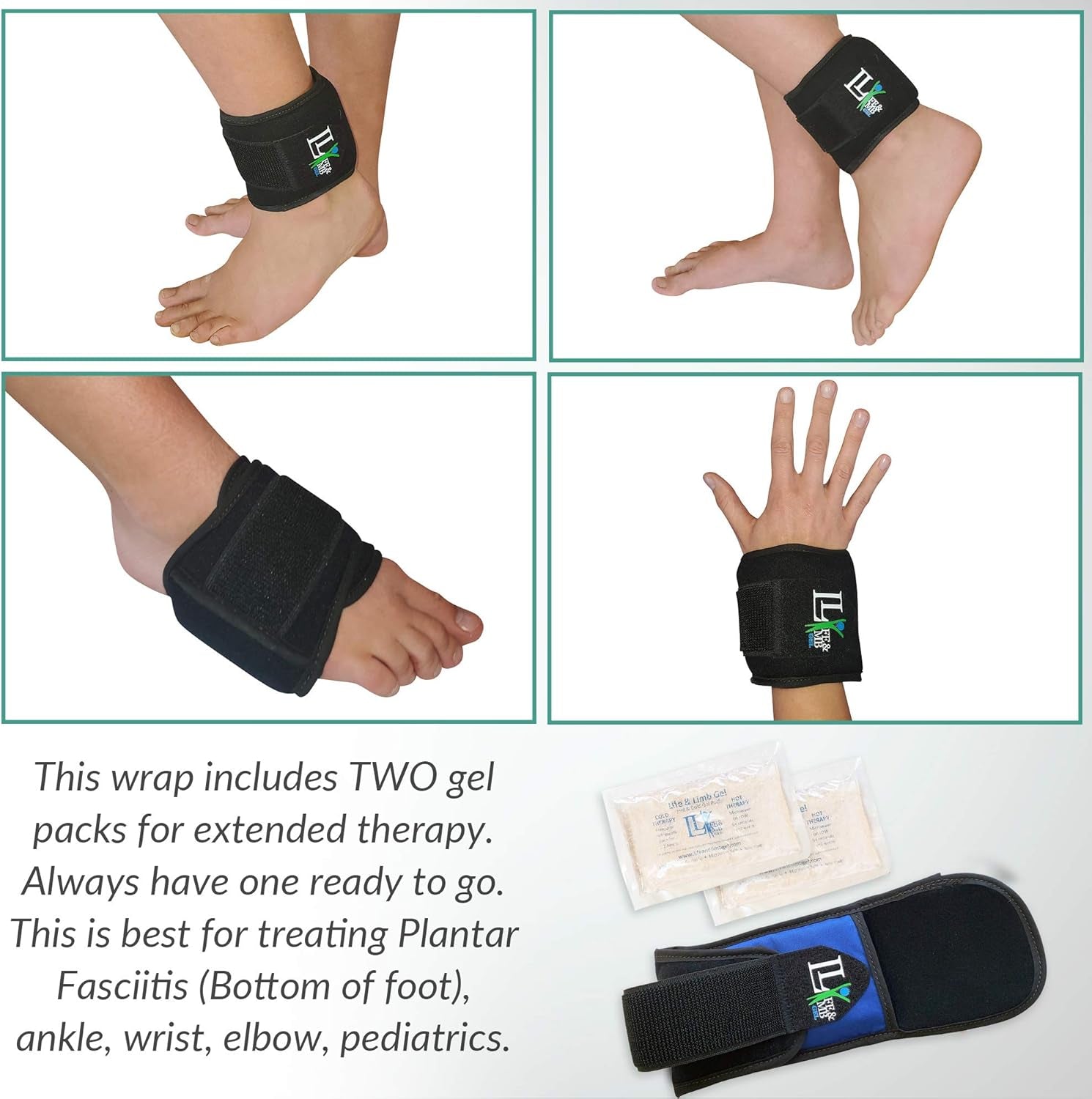 3" X 5" Extra Small Mini Hot and Cold Therapy Compress Gel Wrap Plantar Fasciitis